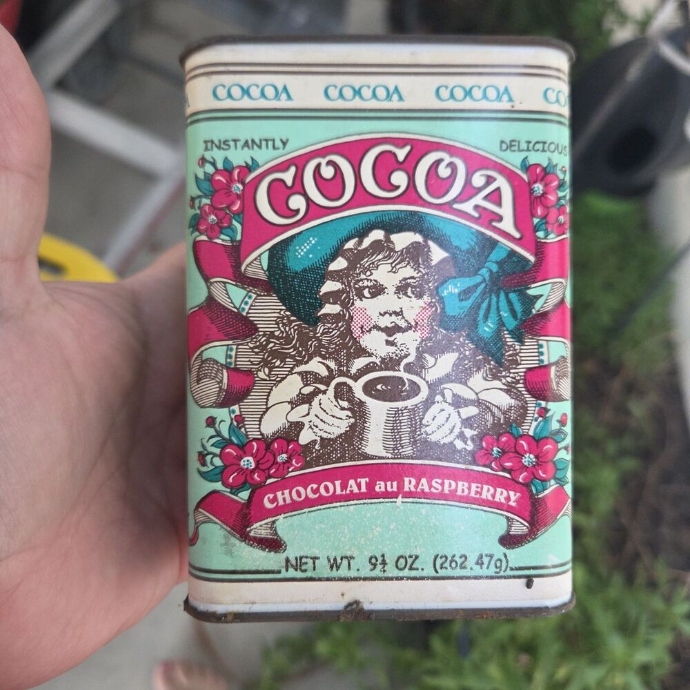 Vintage 1992 Chocolat au Raspberry Cocoa Tin Bread & Chocolate Vermont
